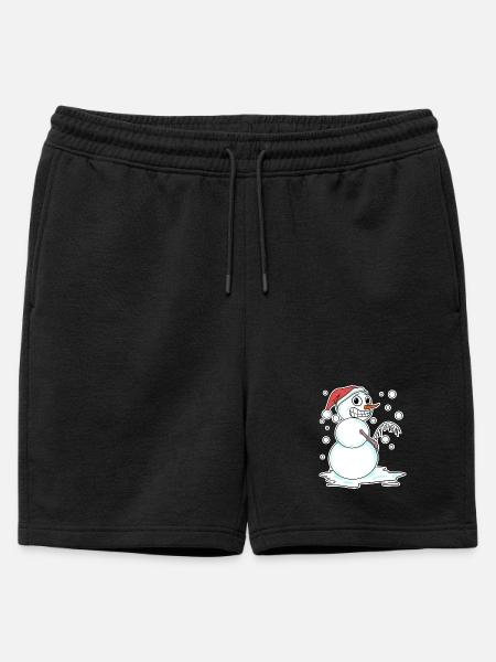 Snowman funny - Mens' Premium Organic Sweatshorts - black