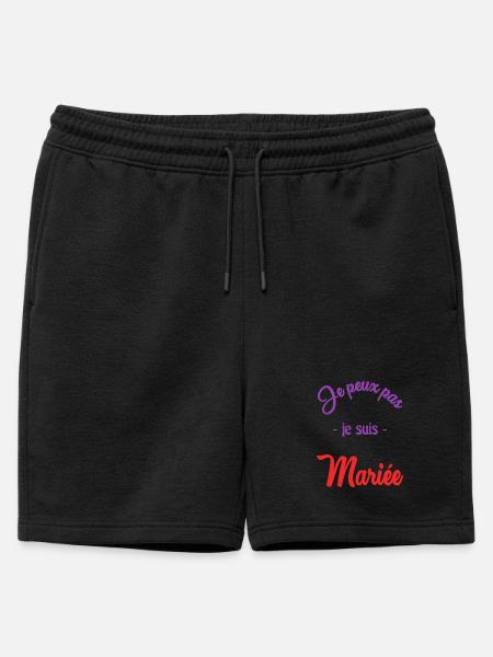 MARIEE. FUTURE MARIEE - Short de survêtement homme premium - noir