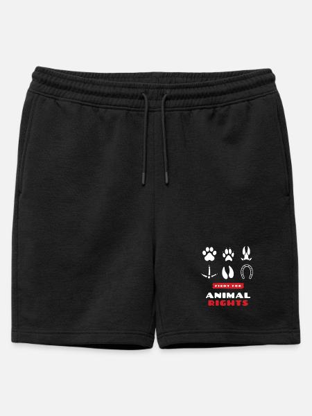animal rights - Mens' Premium Organic Sweatshorts - black