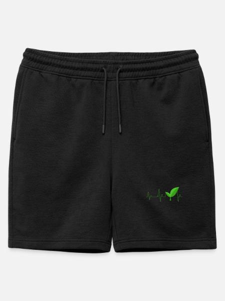Vegan - Männer Premium Organic Sweatshorts - Schwarz