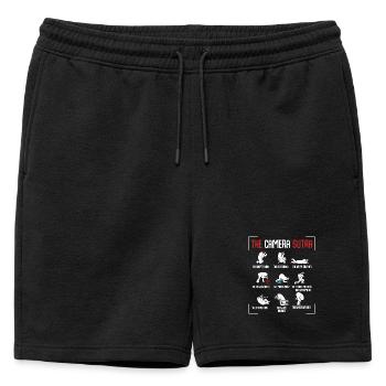 photographer - Mens' Premium Organic Sweatshorts - black - Front - AI Model Male 178 light (178cm)
