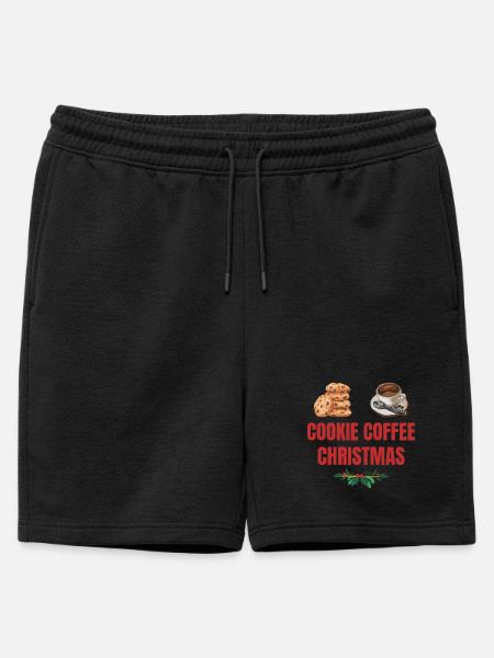 Cookie Coffee Christmas Eve - Mens' Premium Organic Sweatshorts - black