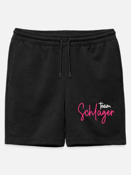 Team Schlager - Männer Premium Organic Sweatshorts - Schwarz