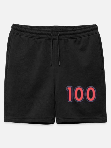 100. 100 YEARS. 100th ANNIVERSARY - Mens' Premium Organic Sweatshorts - black