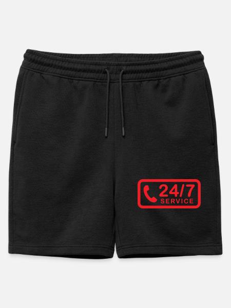 24/7 h Service - Mens' Premium Organic Sweatshorts - black