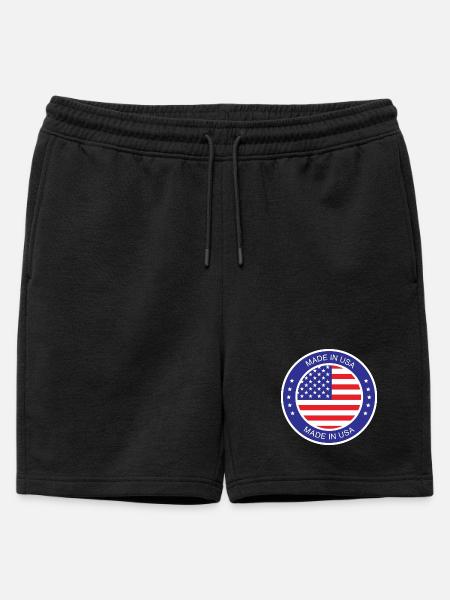 made in the USA - Mens' Premium Organic Sweatshorts - black