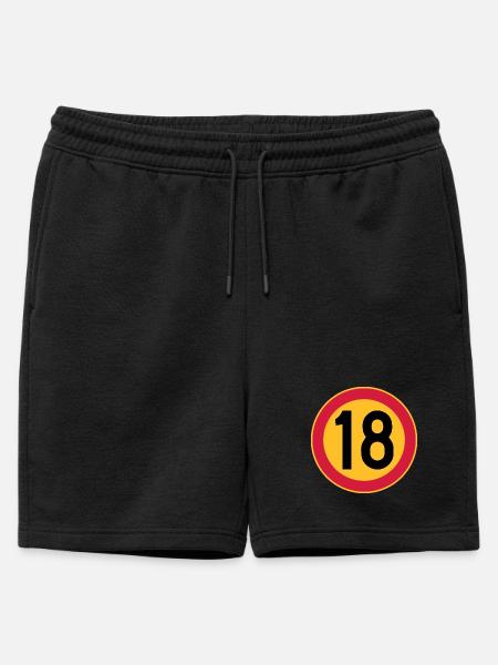 18 Geschwindigkeitsbegrenzung - Männer Premium Organic Sweatshorts - Schwarz