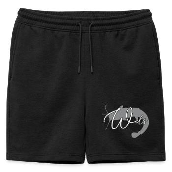 Wels Waller angeln Sportfischen Flussmonster - Männer Premium Organic Sweatshorts - Schwarz - Vorne - AI Model Male 178 light (178cm)