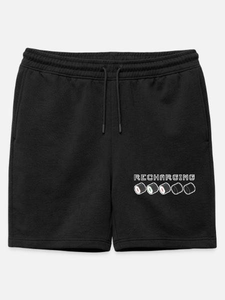 Recharging Pixel Sushi - Mens' Premium Organic Sweatshorts - black