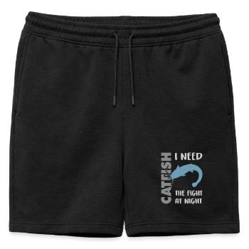 Combat de pêche au poisson-chat avec le poisson-chat fort - Short de survêtement homme premium - noir - Devant - AI Model Male 178 light (178cm)