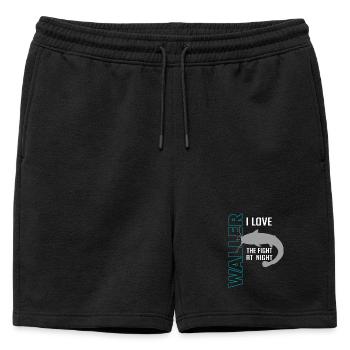 Waller fischen Nachtangeln Angler und Anglerin - Männer Premium Organic Sweatshorts - Schwarz - Vorne - AI Model Male 178 light (178cm)
