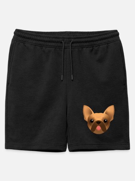 Bouledogue Français - Frenchie - Bully - Langue - Short de survêtement homme premium - noir
