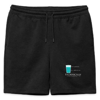 science - Mens' Premium Organic Sweatshorts - black - Front - AI Model Male 178 light (178cm)