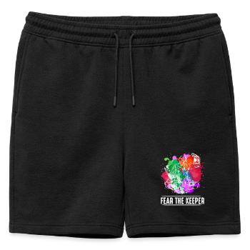 ice Hockey - Mens' Premium Organic Sweatshorts - black - Front - AI Model Male 178 light (178cm)