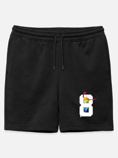 NUMBER 8 BASKETBALL 8TH BIRTHDAY - Mens' Premium Organic Sweatshorts - black
