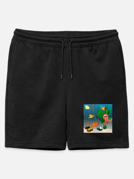 Marine life - Mens' Premium Organic Sweatshorts - black