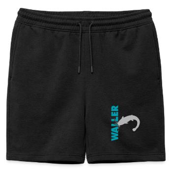 Wels fischen Kampf mit dem starken Wels - Männer Premium Organic Sweatshorts - Schwarz - Vorne - AI Model Male 178 light (178cm)