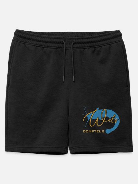 Welsdompteur Welsflüsterer Welsangler - Männer Premium Organic Sweatshorts - Schwarz
