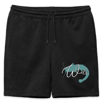 Wels Waller angeln Sportfischen Flussmonster - Männer Premium Organic Sweatshorts - Schwarz - Vorne - AI Model Male 178 light (178cm)