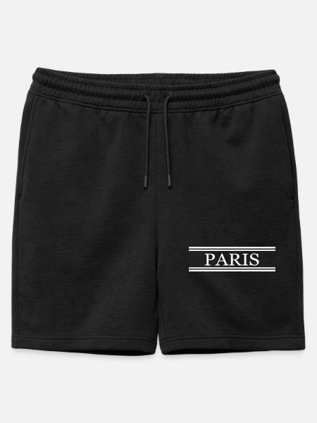 Paris France Chic - Short de survêtement homme premium - noir