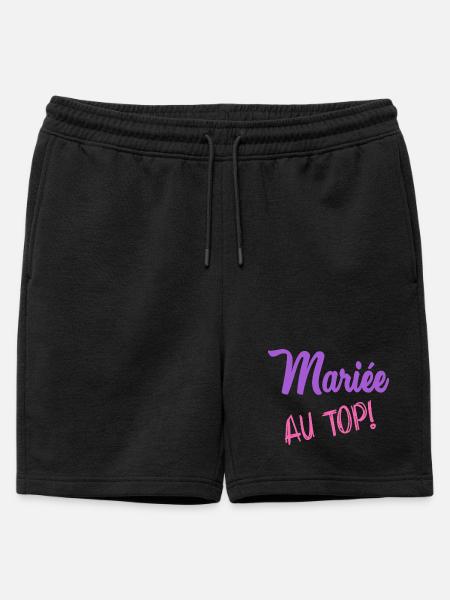 FUTURE MARIEE. EVJF - Short de survêtement homme premium - noir