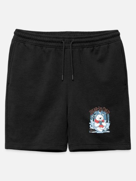 Bear-ly Cold - Mens' Premium Organic Sweatshorts - black