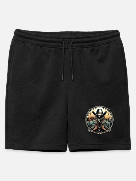 Western Logo 1 - Mens' Premium Organic Sweatshorts - black