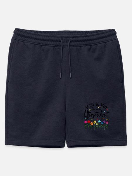 Es ist soweit Ich bin in Altersteilzeit - Blumen - Männer Premium Organic Sweatshorts - Navy