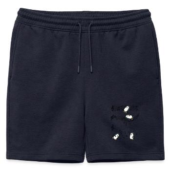 penguin - Mens' Premium Organic Sweatshorts - navy - Front - AI Model Male 178 light (178cm)
