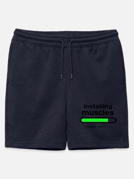 Installing muscles - Short de survêtement homme premium - bleu marine