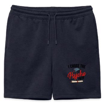 psychologue - Short de survêtement homme premium - bleu marine - Devant - AI Model Male 178 light (178cm)
