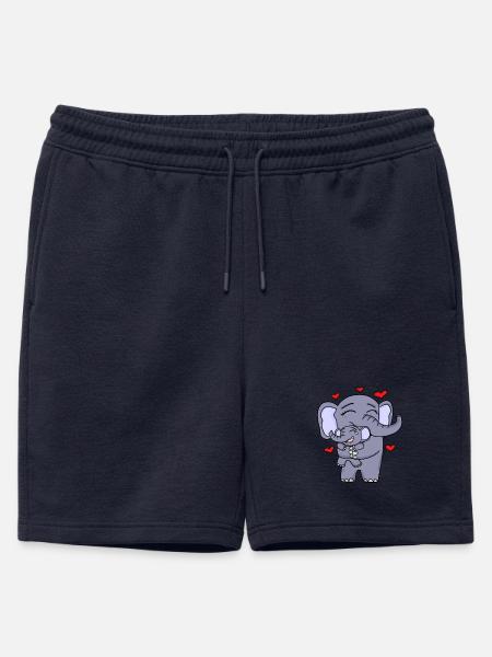Elephant family cute - Mens' Premium Organic Sweatshorts - navy