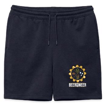 Beergineer Brau-Gear Emblem - Mens' Premium Organic Sweatshorts - navy - Front - AI Model Male 178 light (178cm)