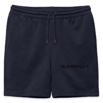 Ruhrpott - Männer Premium Organic Sweatshorts - Navy - Vorne - AI Model Male 178 light (178cm)