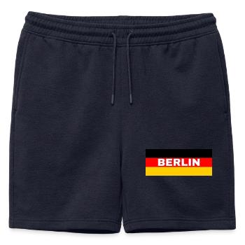 La ville de Berlin sous pavillon allemand - Short de survêtement homme premium - bleu marine - Devant - AI Model Male 178 light (178cm)