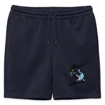 Papa's Angelexperte - Angeln mit Papa - Männer Premium Organic Sweatshorts - Navy - Vorne - AI Model Male 178 light (178cm)