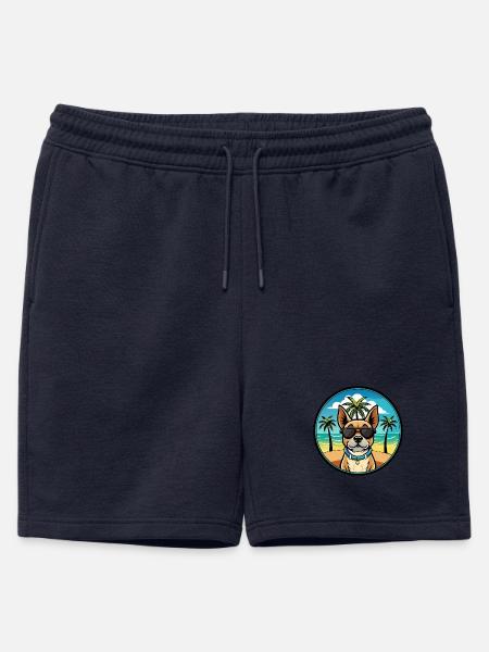 Braque Du Bourbonnais Hunderasse Cartoon Sonnenbrille - Männer Premium Organic Sweatshorts - Navy