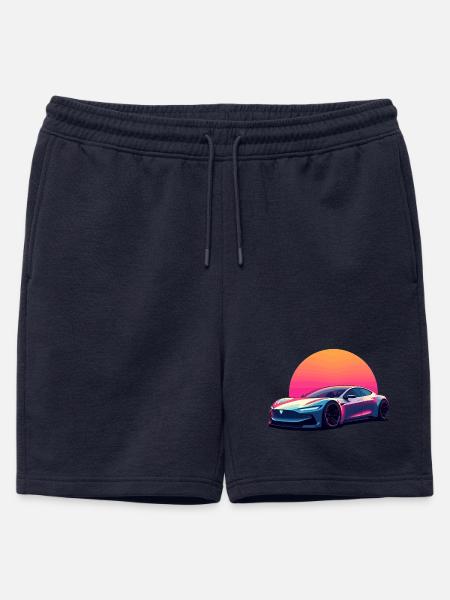 Electric Wave - Mens' Premium Organic Sweatshorts - navy