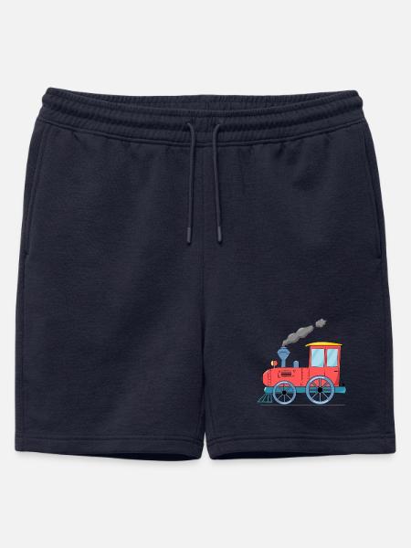 Children's train railway pink - Mens' Premium Organic Sweatshorts - navy