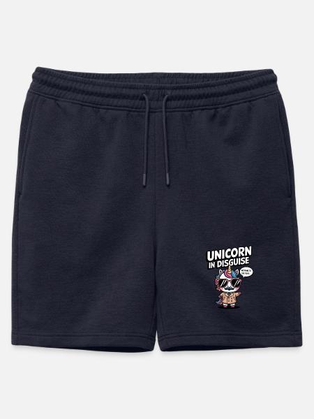 Unverkleidetes Einhorn - Männer Premium Organic Sweatshorts - Navy