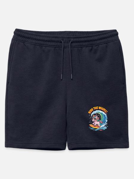 Ride The Waves! - Mens' Premium Organic Sweatshorts - navy