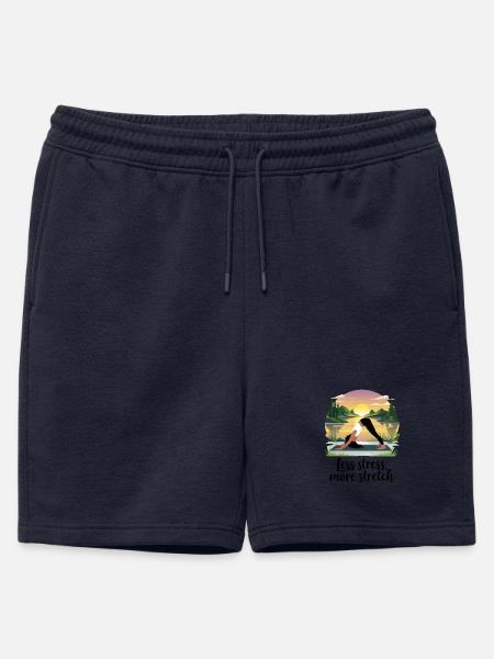 Less Stress, More Stretch - Mens' Premium Organic Sweatshorts - navy