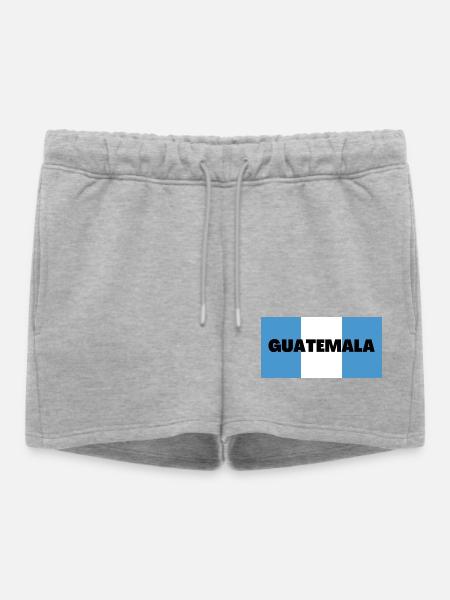 Guatemala in Guatemalan Flag Colors - Women’s Premium Organic Sweatshorts - heather grey