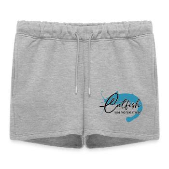 Catfish, Catfish, Sport Fishing, River Monster - Women’s Premium Organic Sweatshorts - heather grey - Front - AI Model Female 172 light (172cm)
