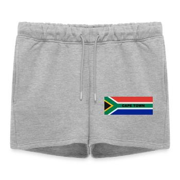 Le Cap dans le drapeau sud-africain - Short de survêtement femme premium - gris chiné - Devant - AI Model Female 172 light (172cm)