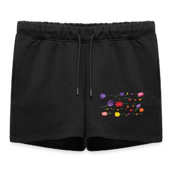 Flowers Spring Tulips - Women’s Premium Organic Sweatshorts - black - Front - AI Model Female 172 light (172cm)