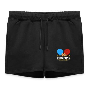 Table tennis - Women’s Premium Organic Sweatshorts - black - Front - AI Model Female 172 light (172cm)