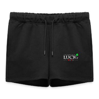 poker - Short de survêtement femme premium - noir - Devant - AI Model Female 172 light (172cm)