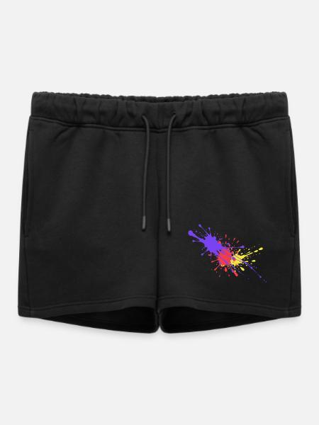 Colorful Color Stains Gift Stylish - Women’s Premium Organic Sweatshorts - black