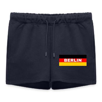 La ville de Berlin sous pavillon allemand - Short de survêtement femme premium - bleu marine - Devant - AI Model Female 172 light (172cm)